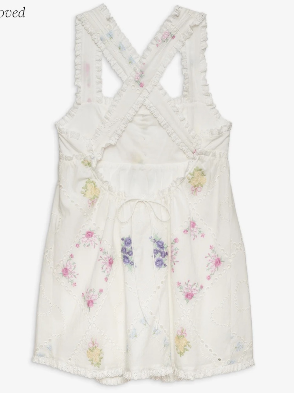For Love And Lemons Andrea Embroidered Mini Dress - Picture 7 of 7